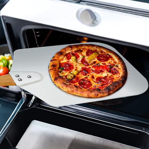 Kitchen Supply Aluminum Pizza Peel with Wooden Handle