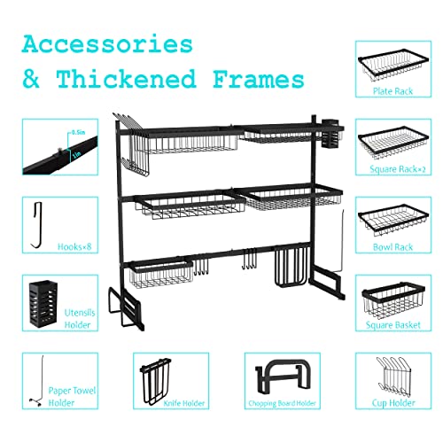 Over The Sink Dish Drying Rack (3-tier)