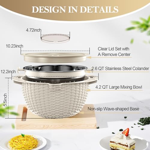 4 1 Colander with Bowl Set FT01