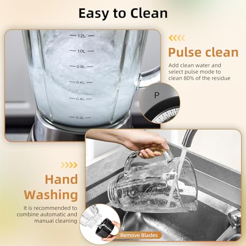 800 Watt High Speed Countertop Blender for Smoothies and Shakes