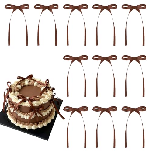 Bow Cupcake Toppers Bow Birthday Decorations Coquette Themed Bow Cake Topper for Bridal Wedding