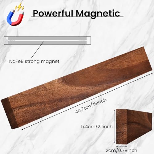 Magnetic Knife Strips (16 Inch / Light Wood)