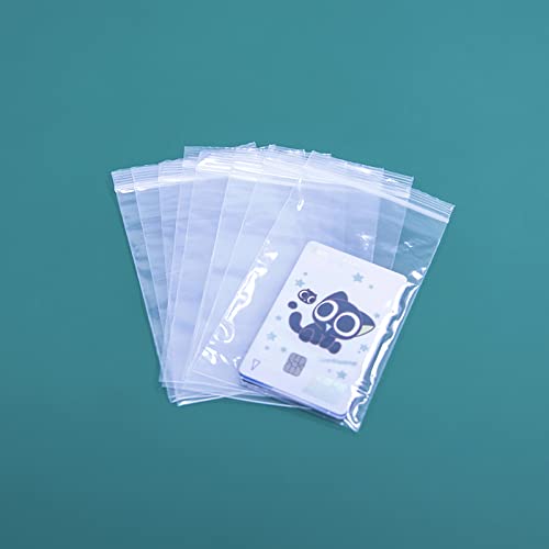 500 Count 2 Mil Clear Plastic Reclosable Zip Poly Bags with Resealable Lock Seal Zipper for Photo
