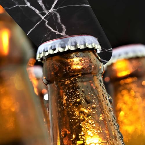 Vintage Cinema Stainless Steel Bottle Opener Movie Night Poster Enjoy The Show and Popcorn Nostalgia Flat Beer Bottle Opener Keychain for Home Kitchen Bar Restaurant Party Birthday Gift