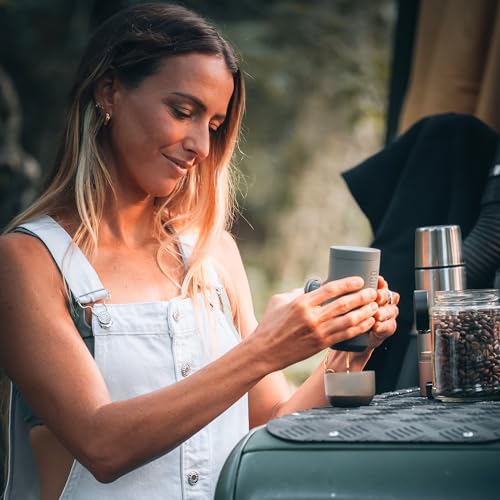 Minipresso GR2 Portable Coffee Maker For Ground Coffee (Olive Grey)