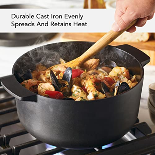 Seasoned Cast Iron Dutch Oven (Cast Iron Black)