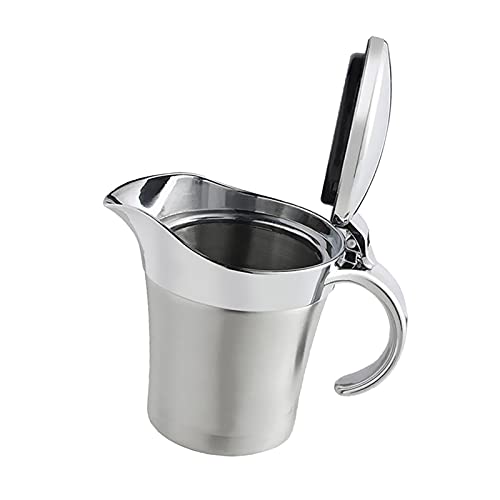 Gravy Boats Double Insulated Wall Stainless Steel Gravy Sauce Dressing Boat 450ml Sauce Jug