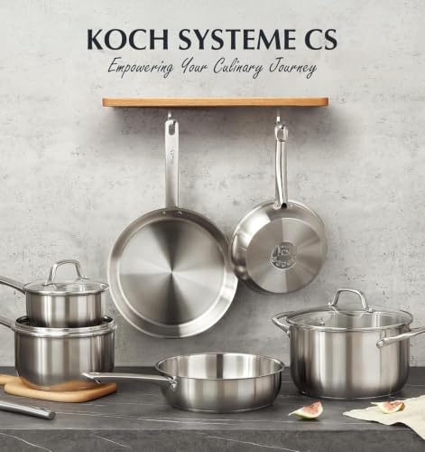 Stainless Steel Cookware Set 17 Piece with Triply Base (Class Silver / 17 Pcs)