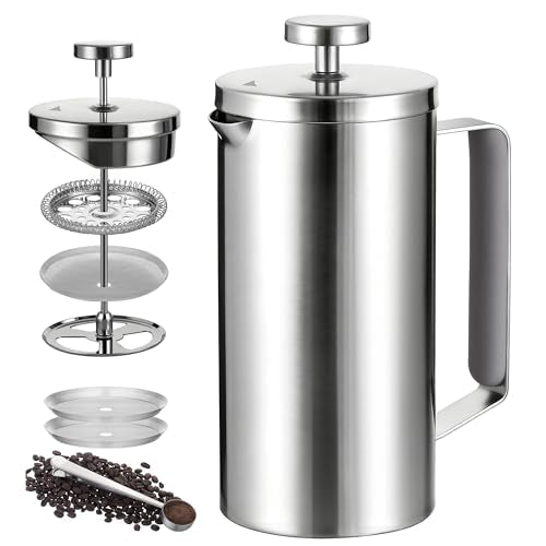 1 Liter 18 8 Double Wall Stainless Steel Coffee French Press