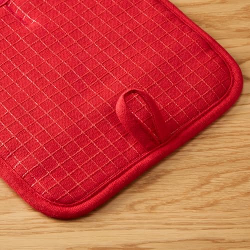 Gourmet Series Gridlines Pot Holders 2 (Passion Red)
