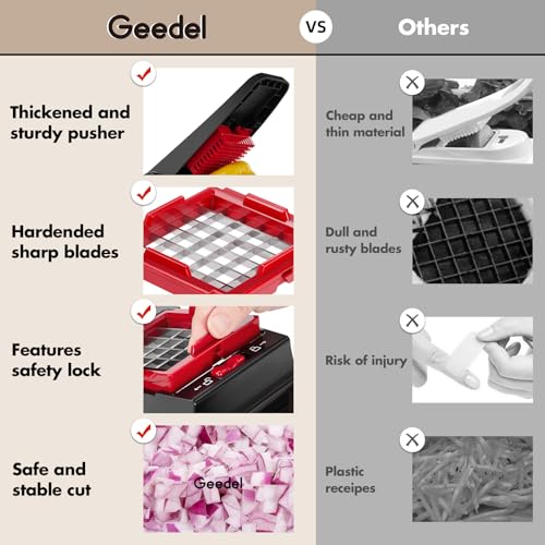 Vegetable Chopper (Black / 4 Blades)