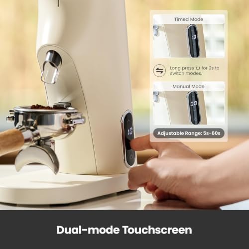 Electric Conical Burr Coffee Grinder (White)