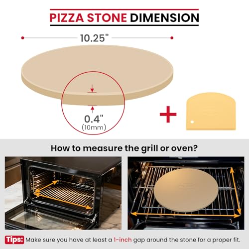 Round Pizza Stone for Oven and Grill