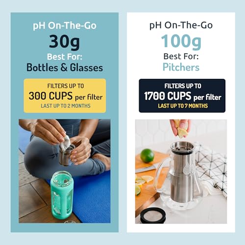 pH On-The-Go Alkaline Water Filter Pouch, High pH