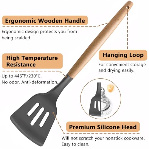 Kitchen Cooking Utensils Set (Standard 6-Piece Set / Gray)