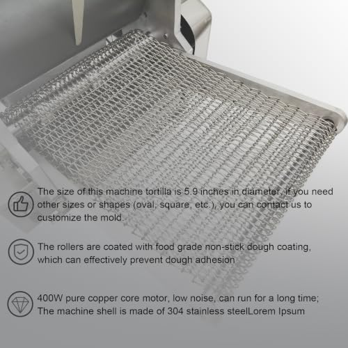 110V 5.9" Corn Tortilla Tacos Chapatti Making Machine Commercial
