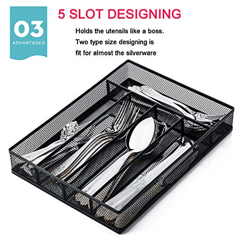 IRSHOME Sturdy Utensil Drawer Organizer