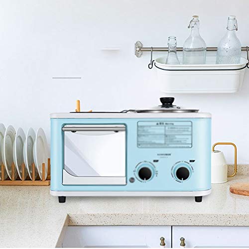 Electric 3 In 1 Household Breakfast Machine Mini Bread Toaster Baking Oven Omelette Fry Pan Hot Pot Boiler Food Steamer (E)