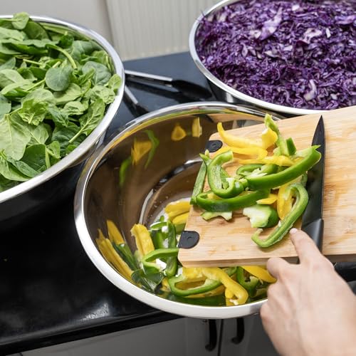 8 Quart Large Stainless Steel Mixing Bowls Set