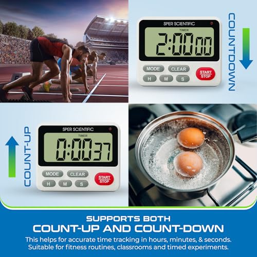 24 Hour Digital Lab + Kitchen Timer with LED Light 810001 (2 Pack)