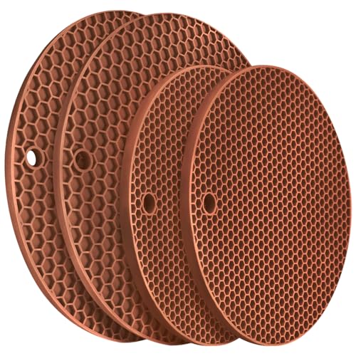Silicone Trivet Mats Microwave Mat Pot Holders for Hot Pan and Pot Pads. Heat Resistant Counter Mats for Tables