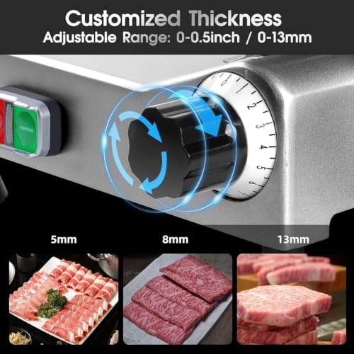 8.5 Inch Meat Slicer Machine 210W 0 (Silver / 8 inch)