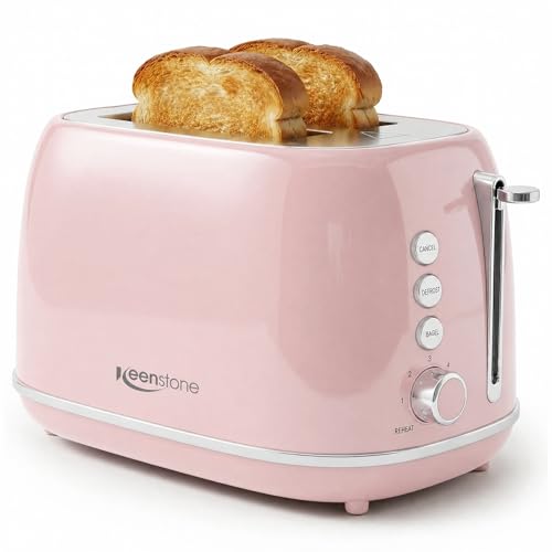 2 Slice Toaster Retro Stainless Steel with Bagel