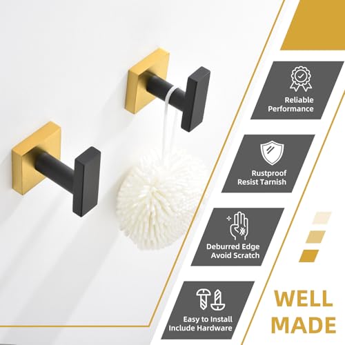 Towel Hooks for Bathroom 2 Pack
