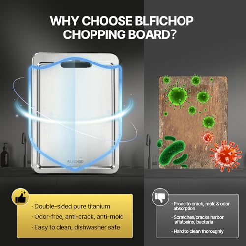 3 Piece Titanium Cutting Board Set with Juice Groove for Kitchen (Gray / 17.32x11.8in)