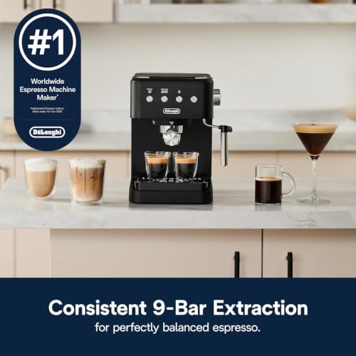 De’Longhi Classic Matte Black Espresso Machine (Classic Black)