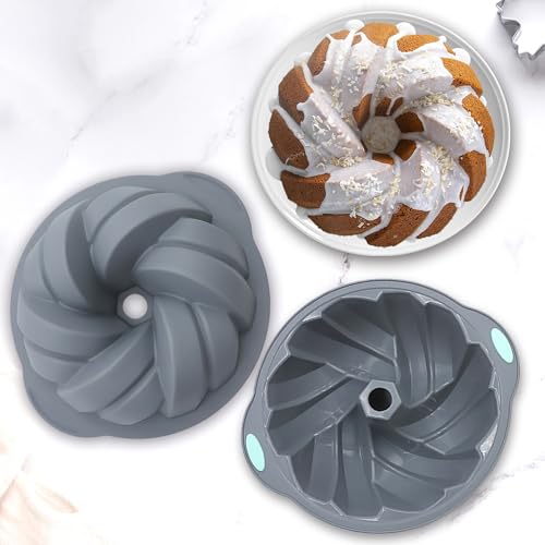 69 Pieces Silicone Fluted Cake Pans
