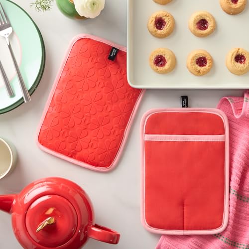 Spade Flower Soft Silicone Pot Holder 2 (Red/Pink)