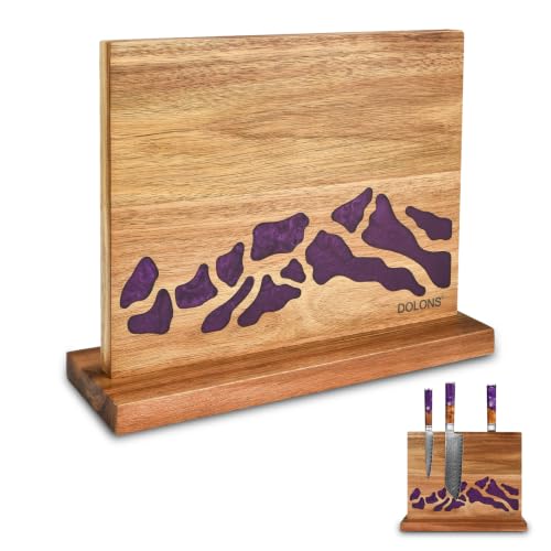 Magnetic Knife Block (Brown+Purple)