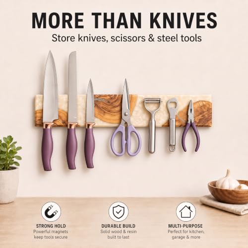 11.8 Inch Magnetic Knife Holder for Wall (White / 11.8IN)