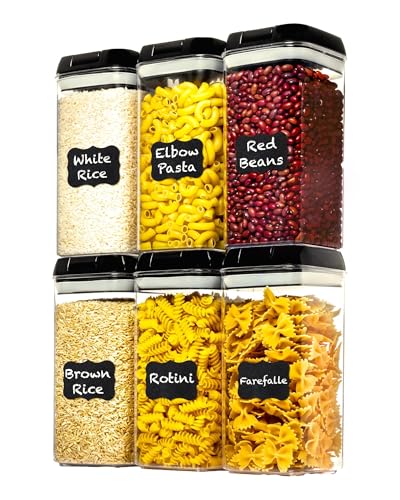 6 PCs 1.2 Liter Airtight Food Storage Containers ‎with Lids