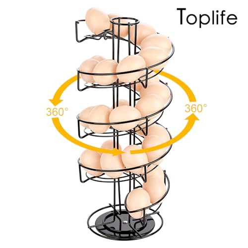 Spiral Design Stainless Steel Egg Skelter Dispenser Rack