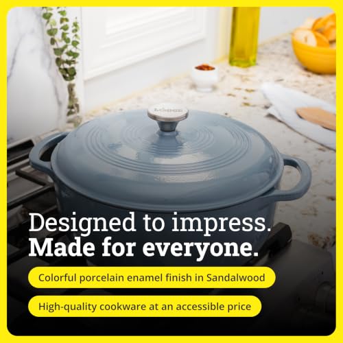 Essential Enamel Cast Iron Dutch Oven (Storm Blue)