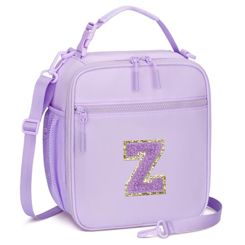 Lunch Box Kids Large Initial Insulated Lunch Bag for Girls