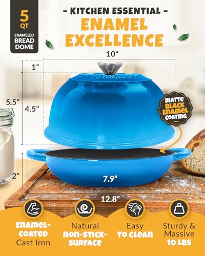 Dutch oven for bread baking enamel P