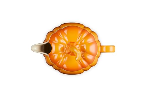 Stoneware Pumpkin Gravy Boat with Lid (Persimmon)