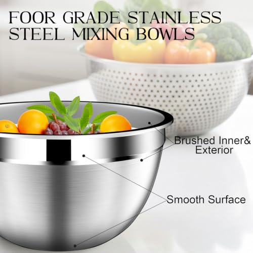 Mixing Bowls with Lids Set (9PCS Black)