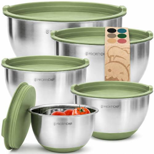 Premium Mixing Bowls With Lids Set (Sage)