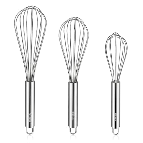 3 Pack Stainless Steel Whisk Set