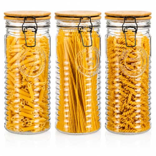 Glass Storage Jars with Airtight Lids