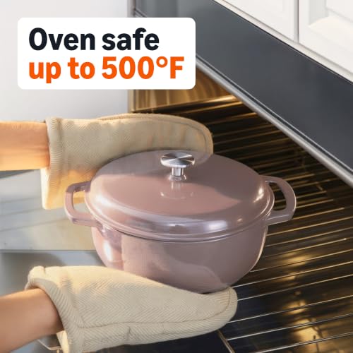 Enameled Cast Iron Dutch Oven Pot With Lid (6.0 Qt / Clay)