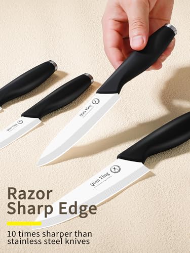 Ceramic Knife Set for Kitchen with Sheath