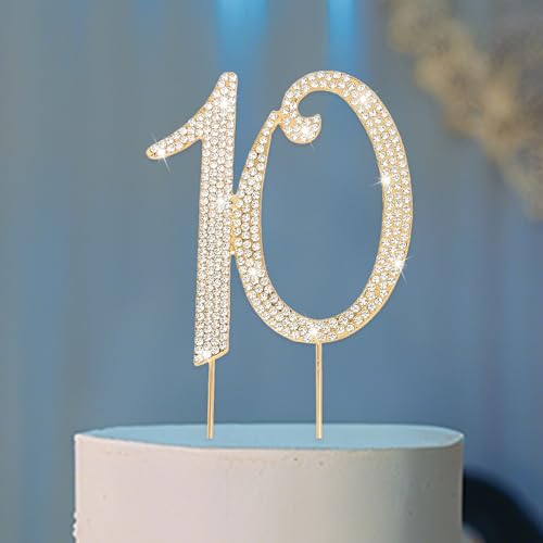Cake Topper Gold Birthday Decorations for Women