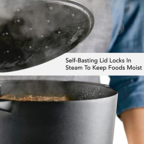 Seasoned Cast Iron Dutch Oven (Cast Iron Black)