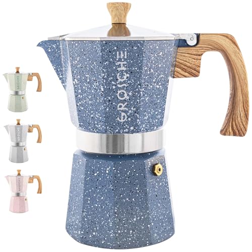 Milano Stovetop Espresso Maker Moka Pot 9espresso Cup 15.2oz Indigo (9 espresso cups / Indigo)