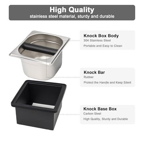 Coffee Knock Box for Espresso Grounds Disposal